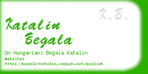 katalin begala business card